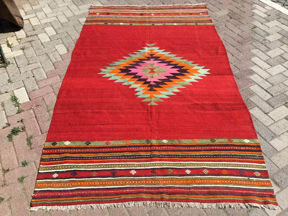 Turkish Kilim Rug 157cm x 259cm Vintage Design