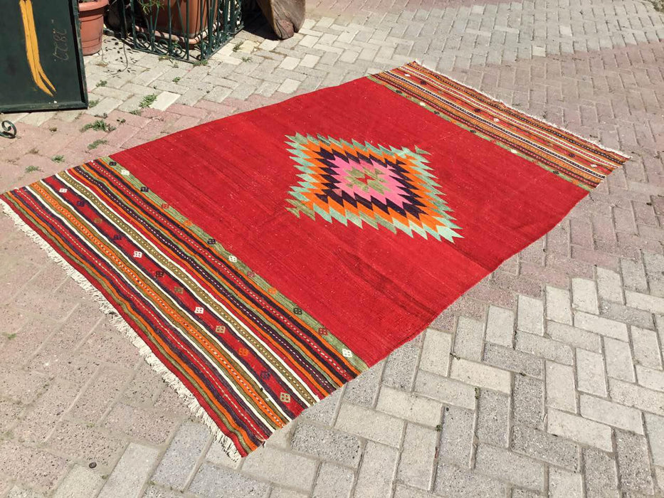 Turkish Kilim Rug 157cm x 259cm Vintage Design