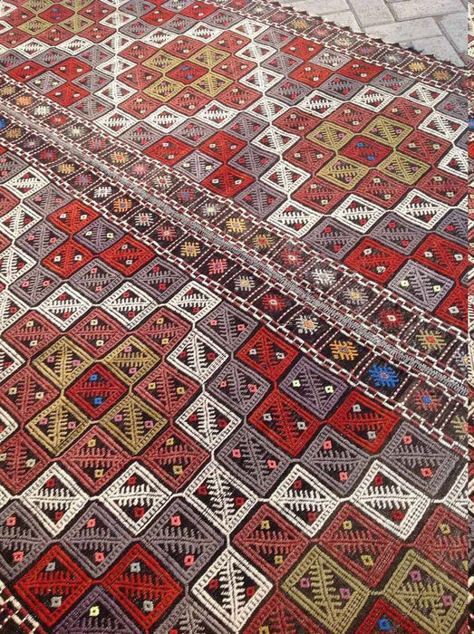 Turkkilainen Kilim-matto 261cm x 165cm Käsintehty villapuuvilla