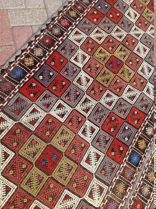 Turkkilainen Kilim-matto 261cm x 165cm Käsintehty villapuuvilla