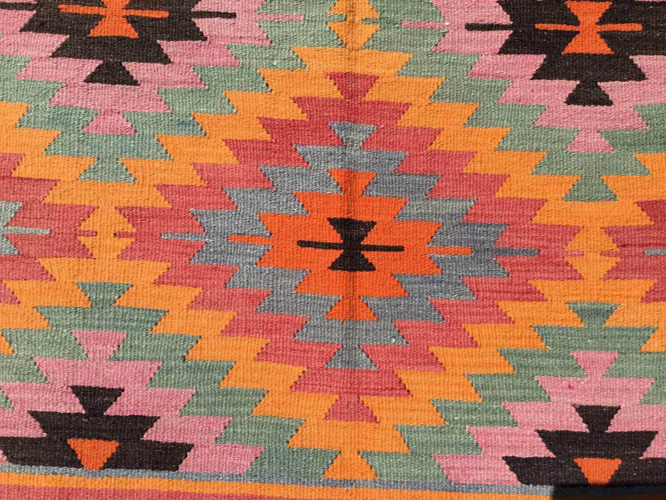 Turkkilainen Kilim matto 270cm x 160cm käsinkudottua villaa Vintage