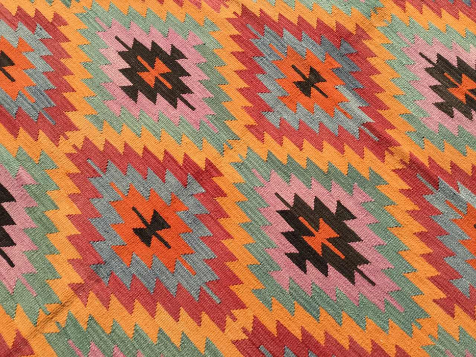 Turkkilainen Kilim matto 270cm x 160cm käsinkudottua villaa Vintage