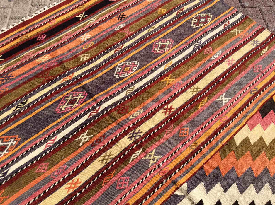 Turkish Kilim Rug Azra 198cm x 305cm Vintage Design