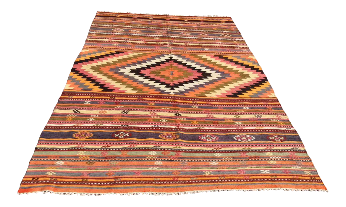 Turkish Kilim Rug Azra 198cm x 305cm Vintage Design