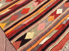Turkish Kilim Rug Daisy 185cm x 241cm Handcrafted Vintage