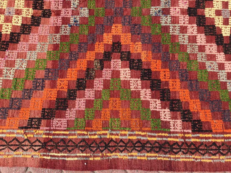 Turkish Kilim Rug Handmade 145cm x 236cm Vintage Design