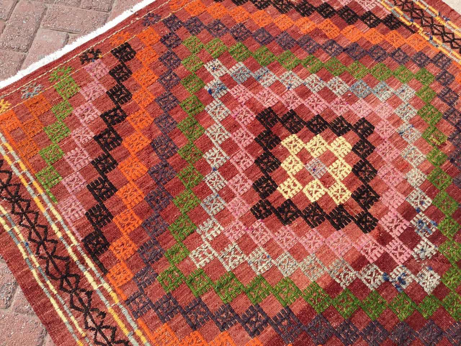 Turkish Kilim Rug Handmade 145cm x 236cm Vintage Design