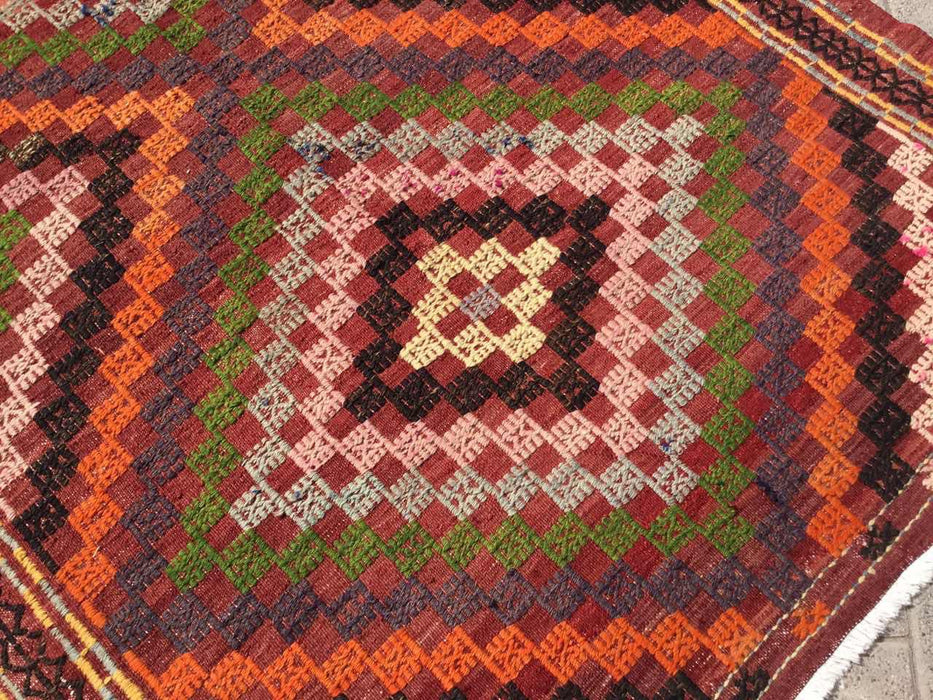 Turkish Kilim Rug Handmade 145cm x 236cm Vintage Design