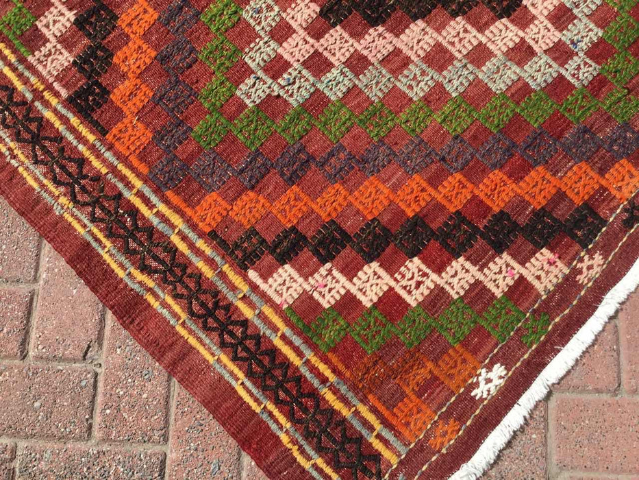 Turkish Kilim Rug Handmade 145cm x 236cm Vintage Design