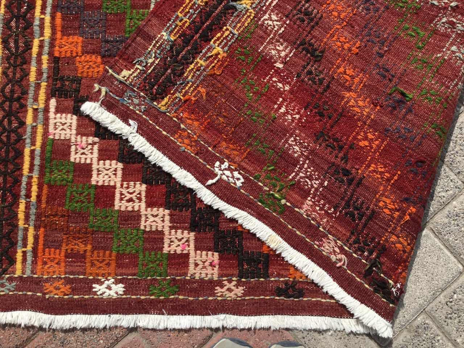 Turkish Kilim Rug Handmade 145cm x 236cm Vintage Design