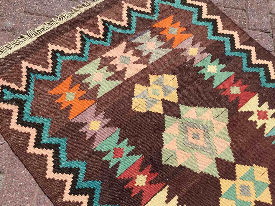 Turkish Kilim Rug Mateo 91x129 cm Vintage Handcrafted Art