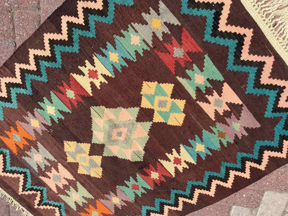 Turkish Kilim Rug Mateo 91x129 cm Vintage Handcrafted Art