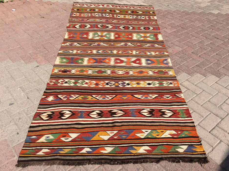 Turkish Kilim Rug Nadia 129cm x 297cm Vintage Wool