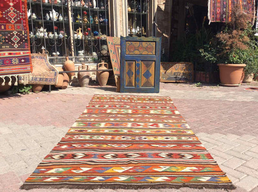 Turkish Kilim Rug Nadia 129cm x 297cm Vintage Wool