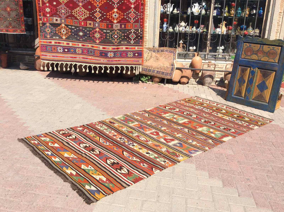 Turkish Kilim Rug Nadia 129cm x 297cm Vintage Wool