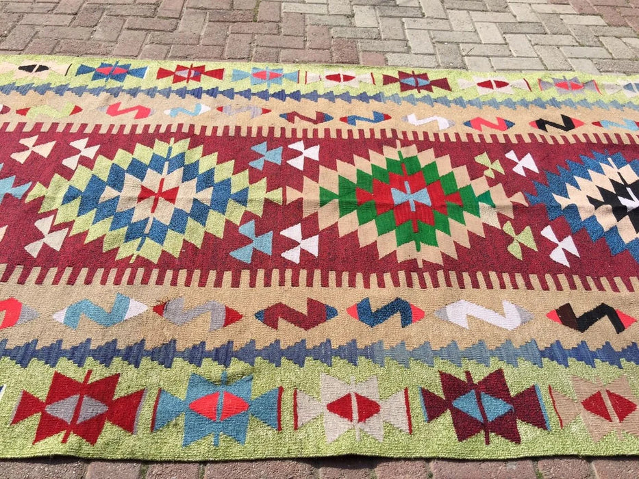 Turkish Kilim Runner 396cm x 144cm Unique Design
