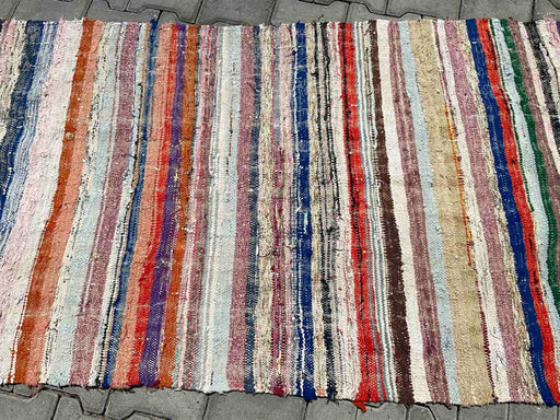 Turkish Kilim Runner Rug 214cm x 92cm Vintage Handwoven