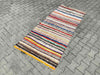 Turkish Kilim Runner Rug 214cm x 92cm Vintage Handwoven