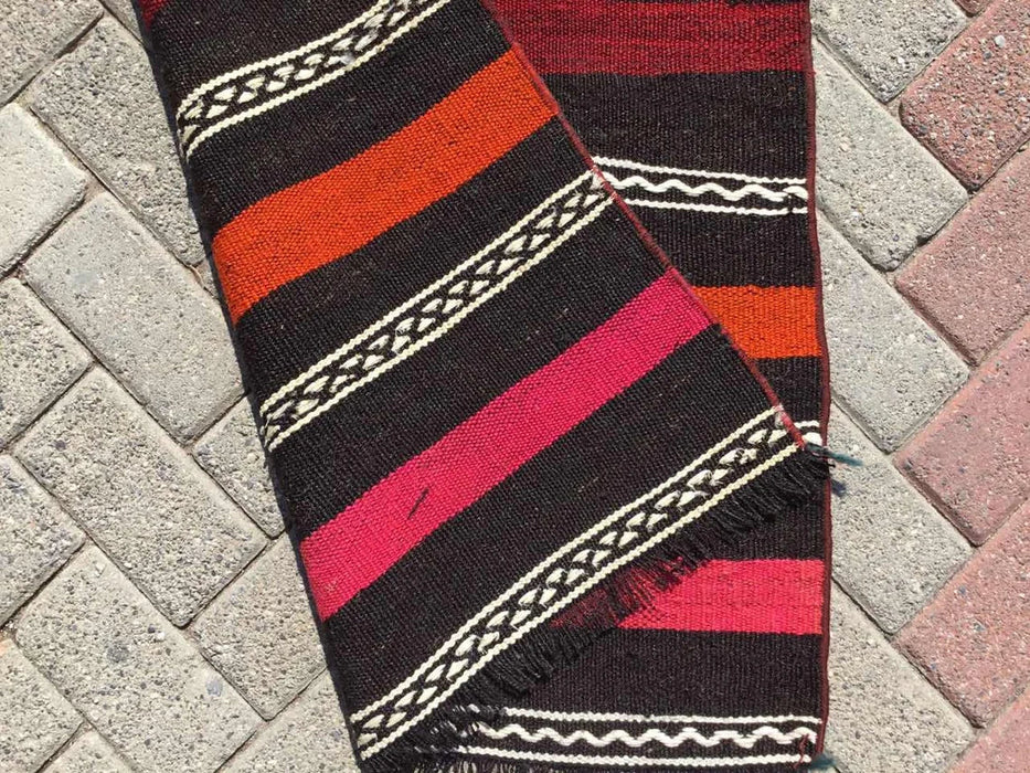 Turkish Kilim Runner Rug 236Cm X 80Cm Vintage Design