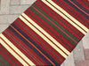 Alfombra turca Kilim Rug 260 cm x 62 cm 100% rayas de lana