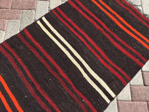 Turkse Kelim Runner Rug 331 Cm X 82 Cm Vintage Streepontwerp