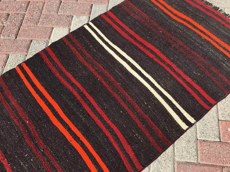 Turkse Kelim Runner Rug 331 Cm X 82 Cm Vintage Streepontwerp