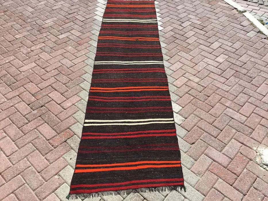 Turkse Kelim Runner Rug 331 Cm X 82 Cm Vintage Streepontwerp