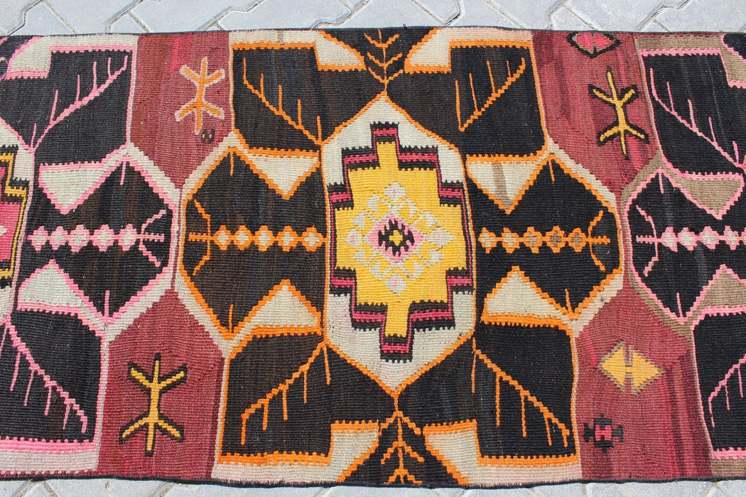 Turkse Kelim Runner Rug 78cm x 294cm Vintage handgemaakt