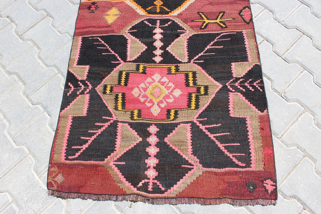 Turkse Kelim Runner Rug 78cm x 294cm Vintage handgemaakt