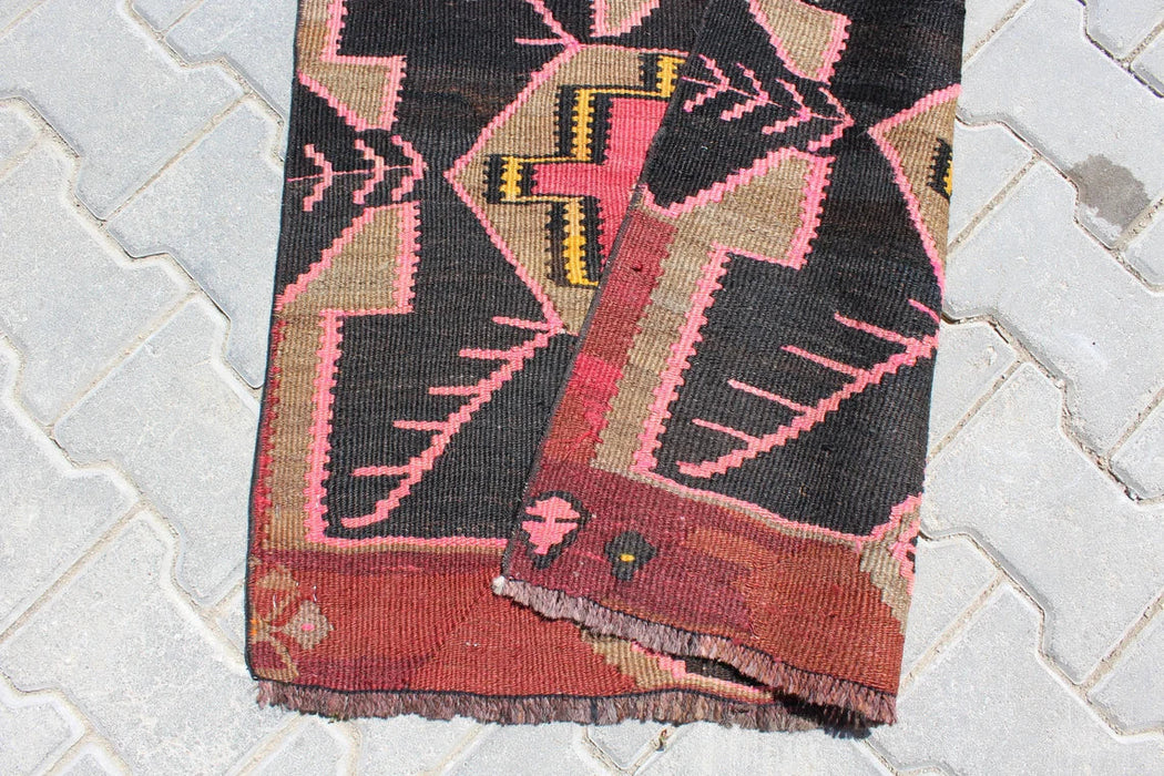 Turkse Kelim Runner Rug 78cm x 294cm Vintage handgemaakt