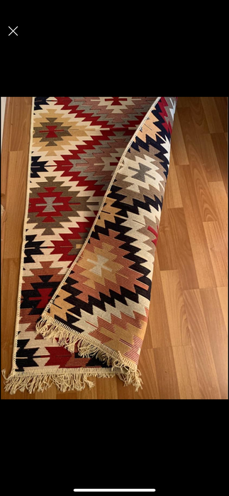 Turkish Kilim Runner Rug 81cm x 201cm Reversible Design