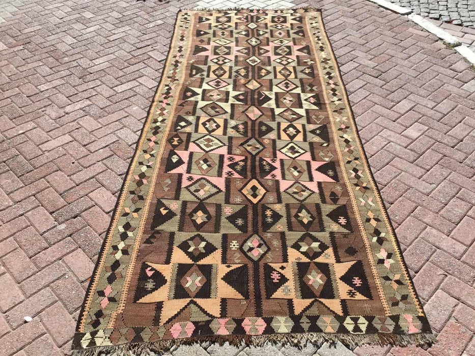 Turkish Kilim Tapestry Nasir 140cm x 348cm Vintage Rug