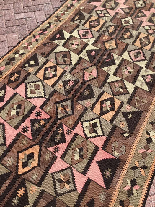 Turkish Kilim Tapestry Nasir 140cm x 348cm Vintage Rug