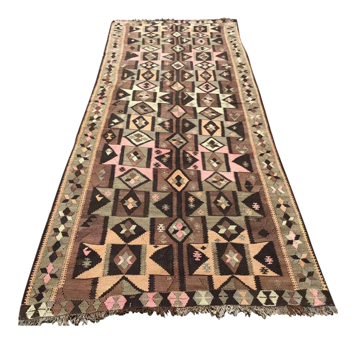 Turkish Kilim Tapestry Nasir 140cm x 348cm Vintage Rug