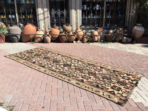 Turkish Kilim Tapestry Nasir 140cm x 348cm Vintage Rug