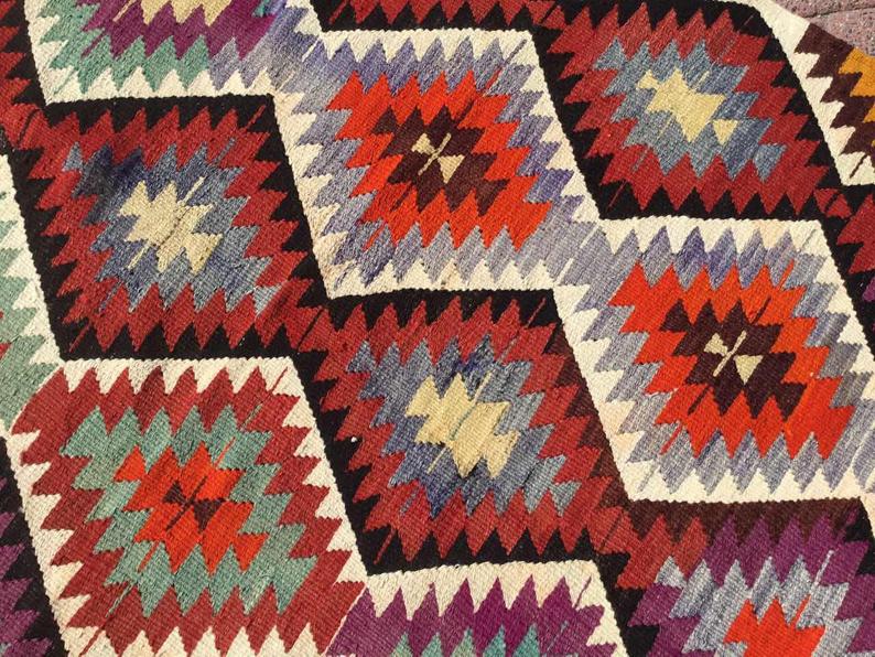 Turkkilainen Kilim Vintage -matto 250cm x 131cm Käsinkudottu Ainutlaatuinen