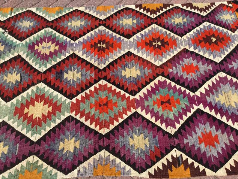 Turkkilainen Kilim Vintage -matto 250cm x 131cm Käsinkudottu Ainutlaatuinen