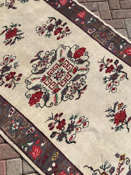 Turkish Oushak Area Rug 224cm x 121cm Handmade Antique