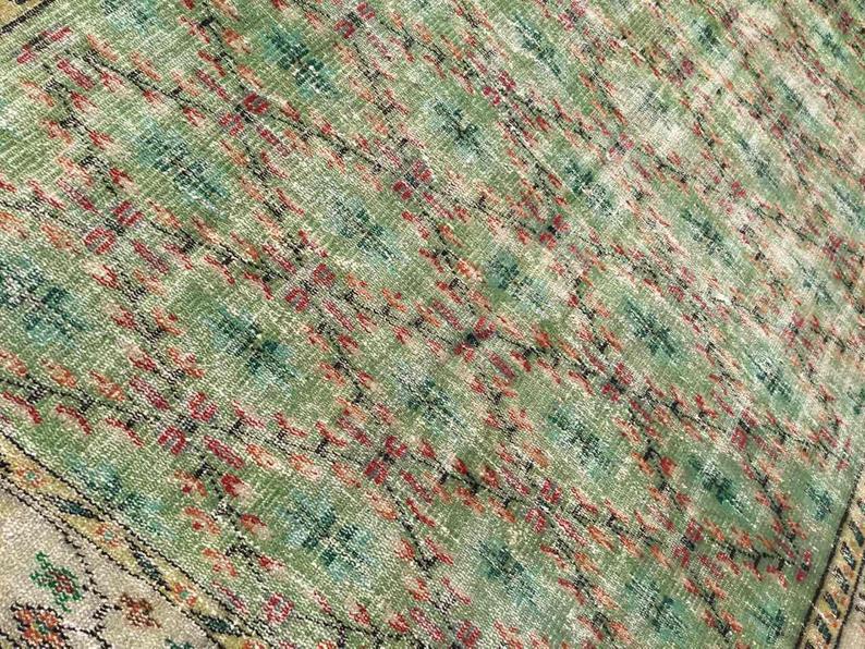 Turkish Oushak Rug 258cm x 189cm Handmade Vintage