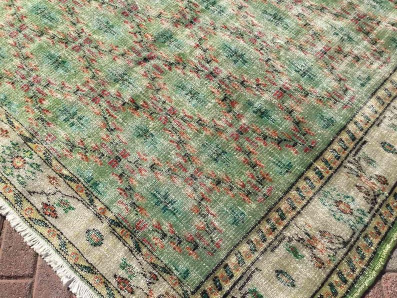 Turkish Oushak Rug 258cm x 189cm Handmade Vintage