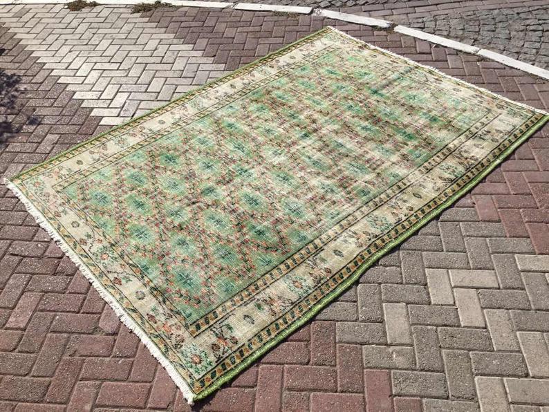 Turkish Oushak Rug 258cm x 189cm Handmade Vintage