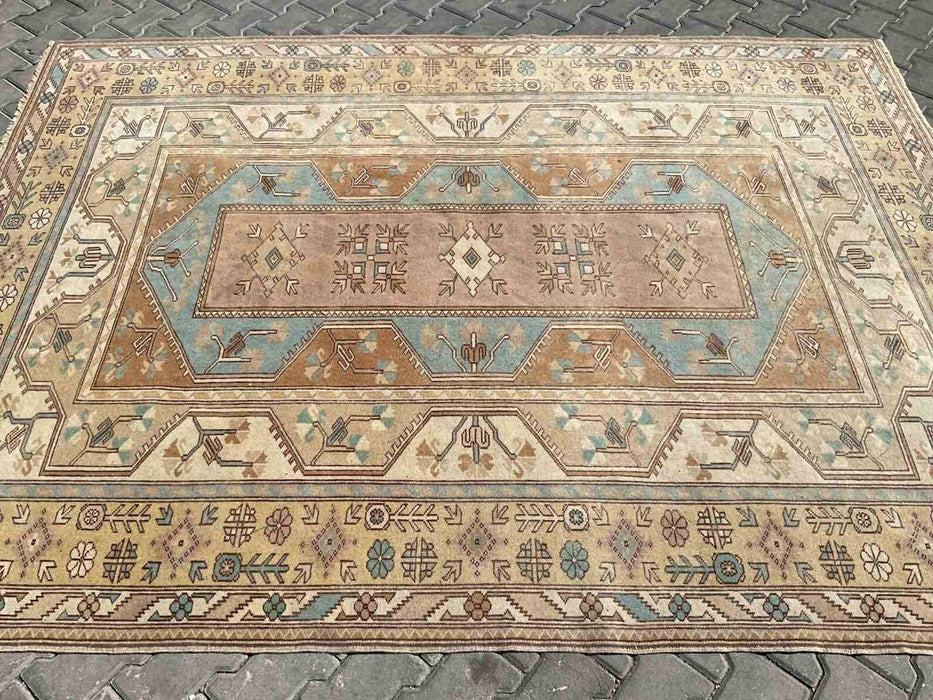 Turkish Oushak Rug 279cm x 203cm Antique Hand Knotted