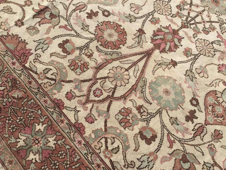 Turkish Oushak Rug 300cm x 219cm Handmade Antique