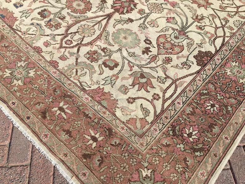 Turkish Oushak Rug 300cm x 219cm Handmade Antique