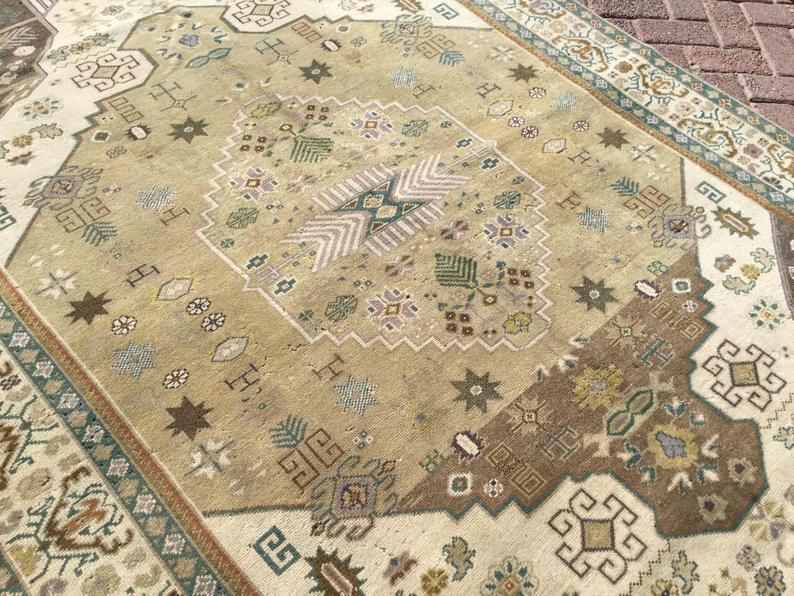 Turkish Oushak Rug 306cm x 170cm Hand Knotted Antique