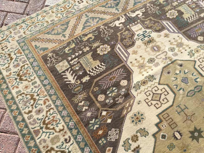Turkish Oushak Rug 306cm x 170cm Hand Knotted Antique