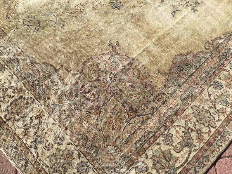 Turkish Oushak Rug 355cm x 262cm Antique Handmade 1930s