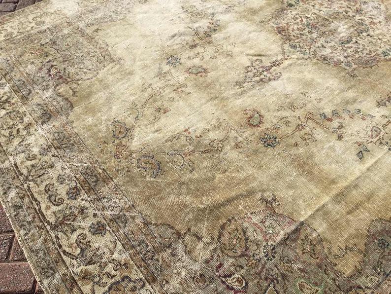 Turkish Oushak Rug 355cm x 262cm Antique Handmade 1930s