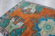 Turkish Patterned Mini Rug 48cm x 95cm Handcrafted Vintage