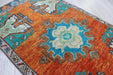 Turkish Patterned Mini Rug 48cm x 95cm Handcrafted Vintage